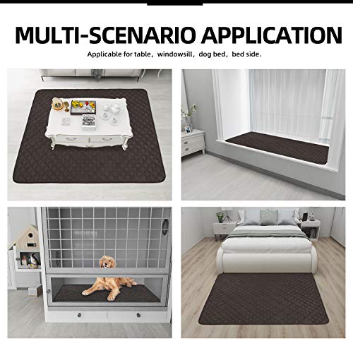 Sectional Couch Covers for Dogs L Shape Sofa Cover Reversible Sofa Slipcover Chaise Lounge Cover Furniture Protector Cover for Pets Dog Cat (42" x 68" / Chocolate/Chocolate)