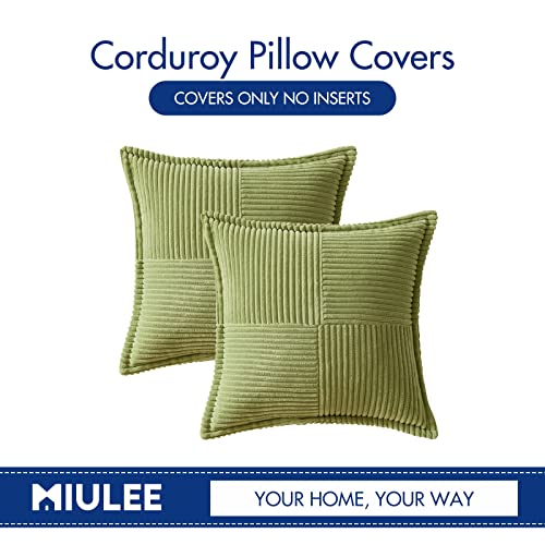 Decorative Throw Pillow Covers for Couch 20x20 Inch Green 2 Pack (Green / 20" x 20" (Pack of 2))