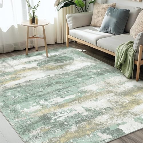 10x12 Green Abstract Area Rug (Light Green/Cream / 10' x 12' (Rectangular))