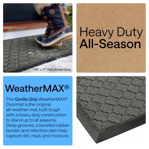 WeatherMAX Door Mat (Gray Quatrefoil / 47" x 35")