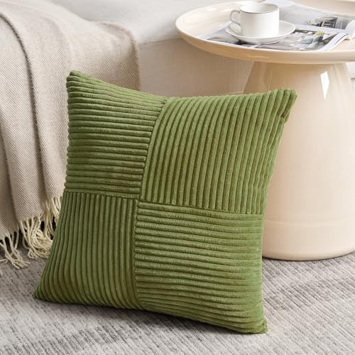 2 Packs Moss Green Euro Decorative Throw Pillow Covers 28x28 Inch for Bedroom Couch Bed (Moss Green / 28" x 28" (Pack of 2))