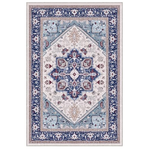Soft Area Rugs 2x3 (2' x 3' (Rectangular) / Blue & Red)
