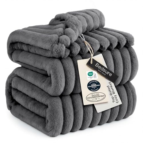 Soft Queen Size Blanket for Bed Frost Gray 90"x90" (Frost Gray / Queen)