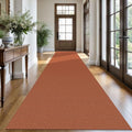 Extra Long Runners for Hallways 3x18 ft Washable Kitchen Runner Non Slip Rubber Backed Hallway Rug Cotton Entryway Runner Rug Floor Carpet for Indoor Hall (Orange/Tan / 3' x 18' (Runner))