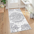 HEBE Hallway Runner Rug 2'x4' (Grey / 2' x 4' (Rectangular))