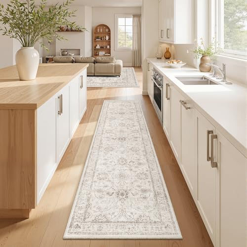 Rug Runner for Hallway 2.5x8 (Brown/Ivory / 2'6" x 8' (Runner))