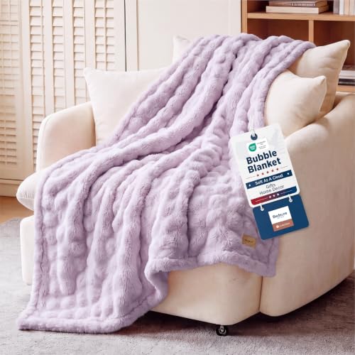 Cloud Bubble Throw Blanket (06 Light Purple / Throw (50" X 60"))