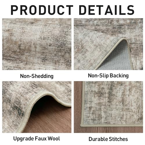 6x9 Area Rugs for Living Room (Brown/Black / 6' x 9' (Rectangular))