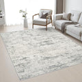 Area Rug Living Room (Grey White / 5' x 5' (Square))