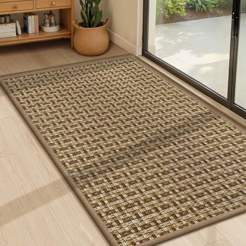 Door Mat Indoor Entrance 24"x36" (Brown-1 / 2' X 3' (Rectangular))