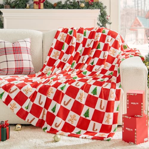 Checkered Christmas Throw Blanket for Decor & Gift (Christmas Checkered / Throw(50"x60"))