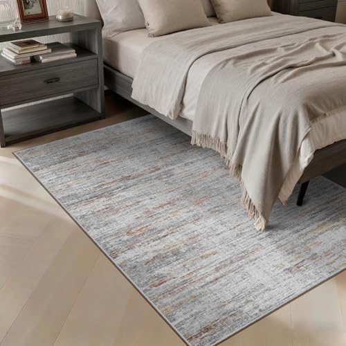 4x6 Rug Stain Resistant Abstract Washable Rugs (Multi Color / 4' x 6' (Rectangular))