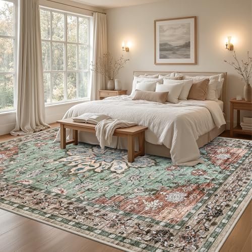 10x14 Area Rugs Living Room (Brown Green / 10' x 14' (Rectangular))