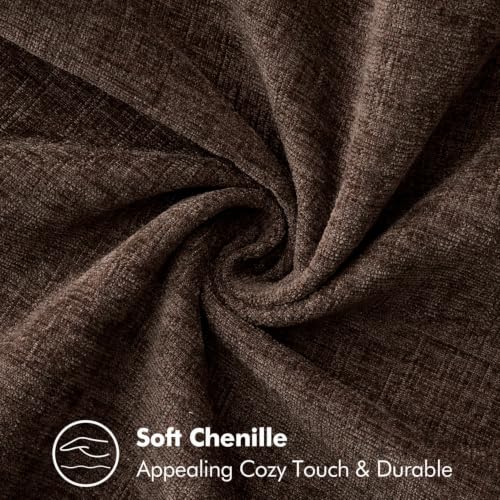 Decorative Couch Throw Pillow Covers 18x18 Inch Dark Brown 2 Pack (Reddish Brown / 18" x 18" (Pack of 2))