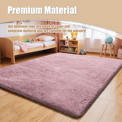 8x10 Fluffy Area Rugs for Living Room (Blush / 8' x 10' (Rectangular))