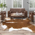 Faux Cowhide Rug (5'2" X 6'3" (Irregular) / Brown)