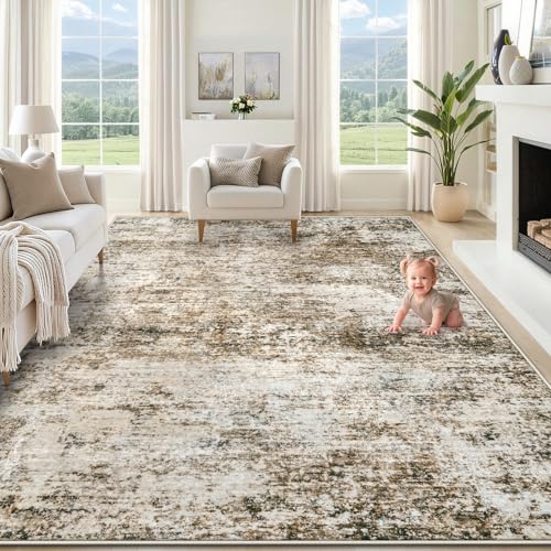 8x10 Area Rugs for Living Room (Brown / 8' x 10' (Rectangular))