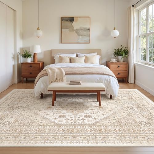 5x7 Area Rugs for Living Room (Cream/Beige / 5' x 7' (Rectangular))