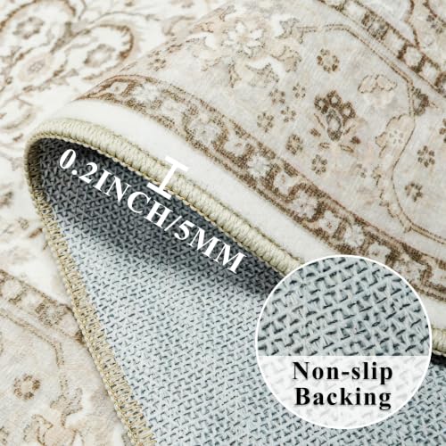 HY HAOYUNLAI Hallway Washable Runner Rug 2x10 Kitchen Entryway Slim Carpet (2' x 10' (Rectangular) / Ivory)