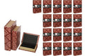 Set of 3 Farmhouse Memory Storage Book Boxes (Case (18 units of 8'' , 10'' & 12'' High) / Red)