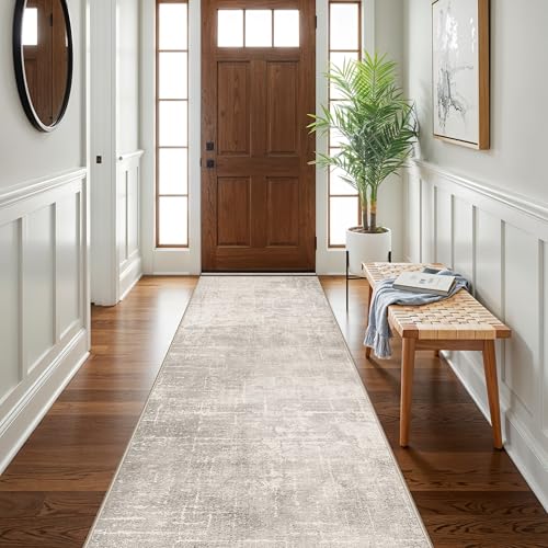 Abstract 3x10 Kitchen Rug Runners (3' x 10' (Rectangular) / Beige/Cream)