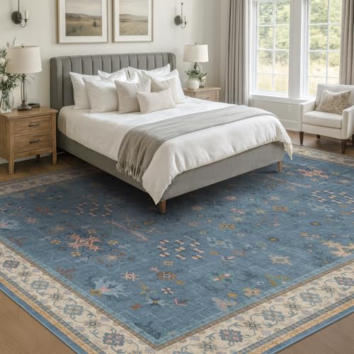 Blue Big Rugs for Living Room (10' x 12' (Rectangular) / Dusty Blue)