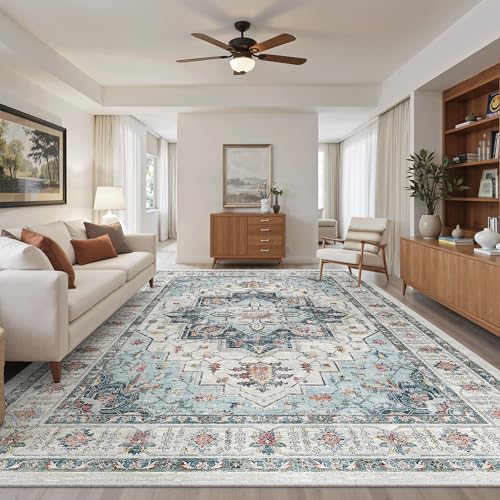 8x10 Area Rugs for Living Room (Blue / 8' x 10' (Rectangular))