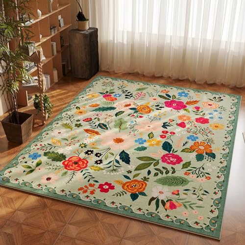 Area Rug 3x5 Washable (Green / 3' x 5' (Rectangular))