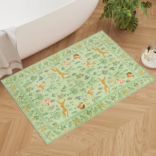 2x3 Entryway Rug (Light Green(animal) / 2' x 3' (Rectangular))