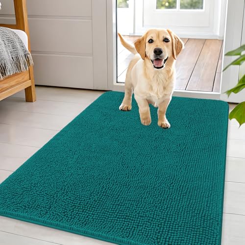 Dog Door Mat for Muddy Paws 44x32 (Lake Blue / 44" X 32")
