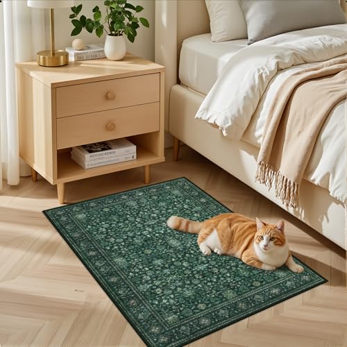2x3 Area Rugs Living Room (Deep Green / 2' x 3' (Rectangular))