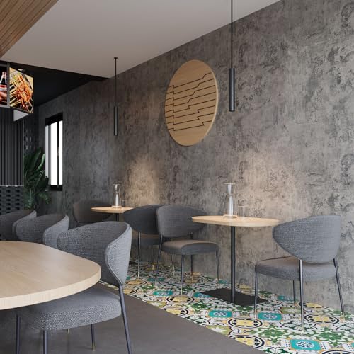 Extra Wide Large Size Grey Concrete Wallpaper Peel and Stick Industrial Cement Wall Paper Matte Light Brown Beige 48"×197" Concrete Contact Paper for Countertops Wall Covering for Bedroom Bathroom (Gray / 48" x 197")