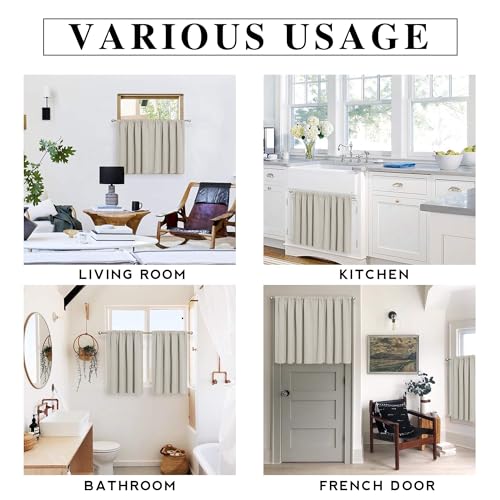 Curtains for Bedroom Living Room Dining Room Office 84 inches Long (Natural / 42"W x 84"L (Pack of 2))