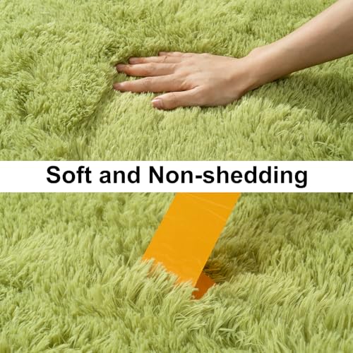 Soft Runner Rugs for Bedroom Hallways (2' x 4' (1 pc) / Grass Green)