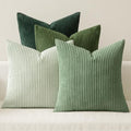 Soft Corduroy Decorative Throw Pillow Covers Forest Green 16x16 (16" x 16" (Pack of 4) / Forest Green)