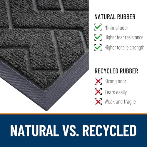 Front Door Mat Outside 59x34 (Black / 59" x 34")