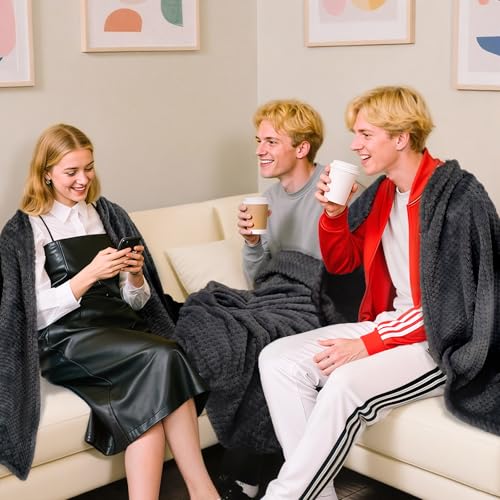 4 Pack Fleece Throw Blankets 50x60 Inches (Black / Throw(50''x60''))