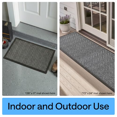 WeatherMAX Door Mat (Steel Chevron / 47" x 35")