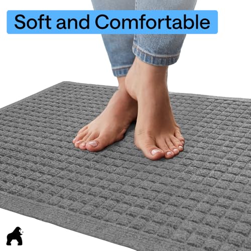 HydroABSORB Door Mat for Indoor Outdoor Use (Grey / 35" X 23")