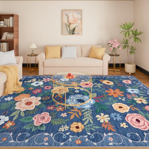 8x10 Area Rugs (Blue / 8' x 10' (Rectangular))