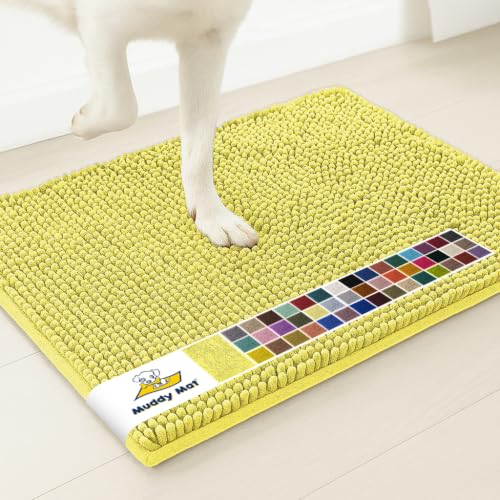 Super Water Absorbent Door Mat Indoor (Yellow / 16" x 24")