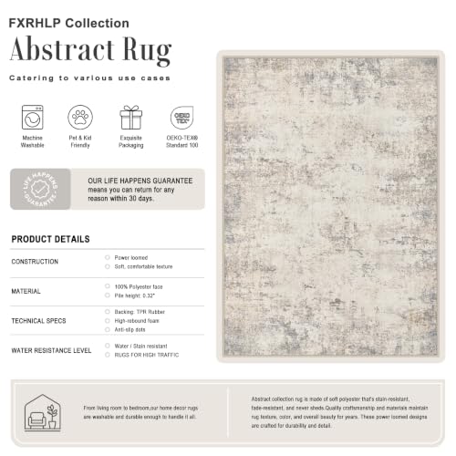 6x9 Area Rug Living Room (Grey Beige Brown / 6' x 9' (Rectangular))