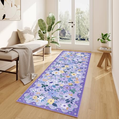 2x10 Runner Rug (Purple / 2' x 10' (Rectangular))