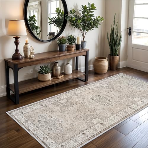 Washable Entryway 3x7 Runner Rug (3' x 7' (Rectangular) / Beige)