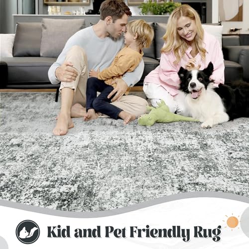 6x9 Area Rugs for Living Room (Grey / 6' x 9' (Rectangular))