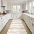 Runner Rug Kitchen Washable Rugs (Brown Tan / 3' X 8' (Runner))