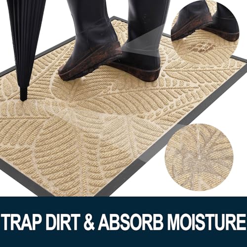 Waterproof Front Doormat (Beige / 59" X 20")