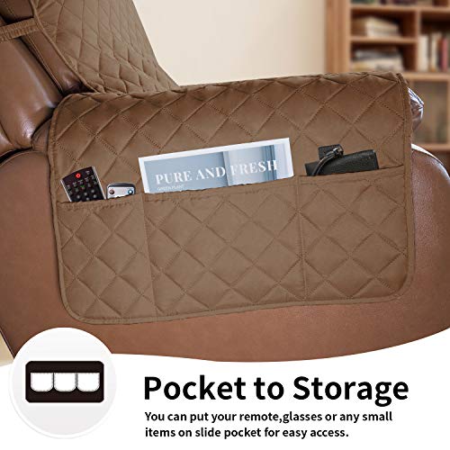 Reversible Couch Cover (Camel/Ivory / Large Recliner)
