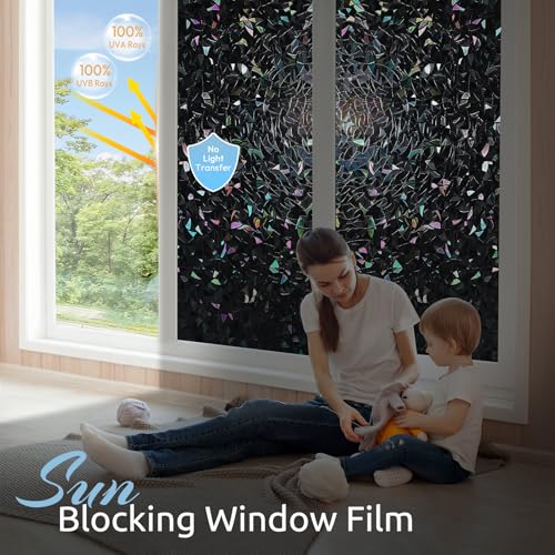 Rainbow Window Privacy Film (29.5" x 118.1" / Black)