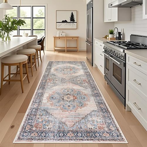 Washable Hallway 4x8 Runner Rug (Blue / 4' x 8' (Rectangular))